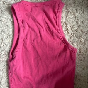 Pink ZARA cropped tank top